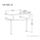 LW-SSRL-22 Stainless Steel Grab Bar for bathroom basin